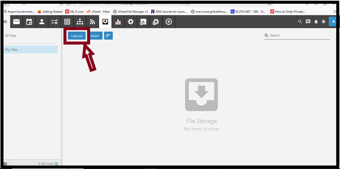 How to Use File Storage in Email Hosting? Support Desk